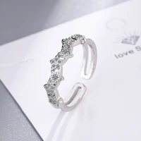 new trendy crystal engagement design hot sale rings for women aaa white zircon cubic elegant rings female wedding jewelry