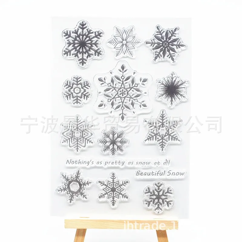 Забавная птица/снежинка прозрачный силиконовый штамп альбом сделай сам скрапбук