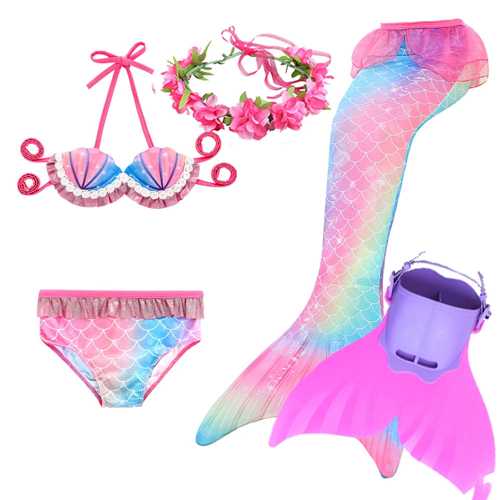 

Детское одеяло «хвост русалки» для плавания, купальный костюм для девочек, купальный костюм, купальник-бикини «Русалочка»; Купальный костю...