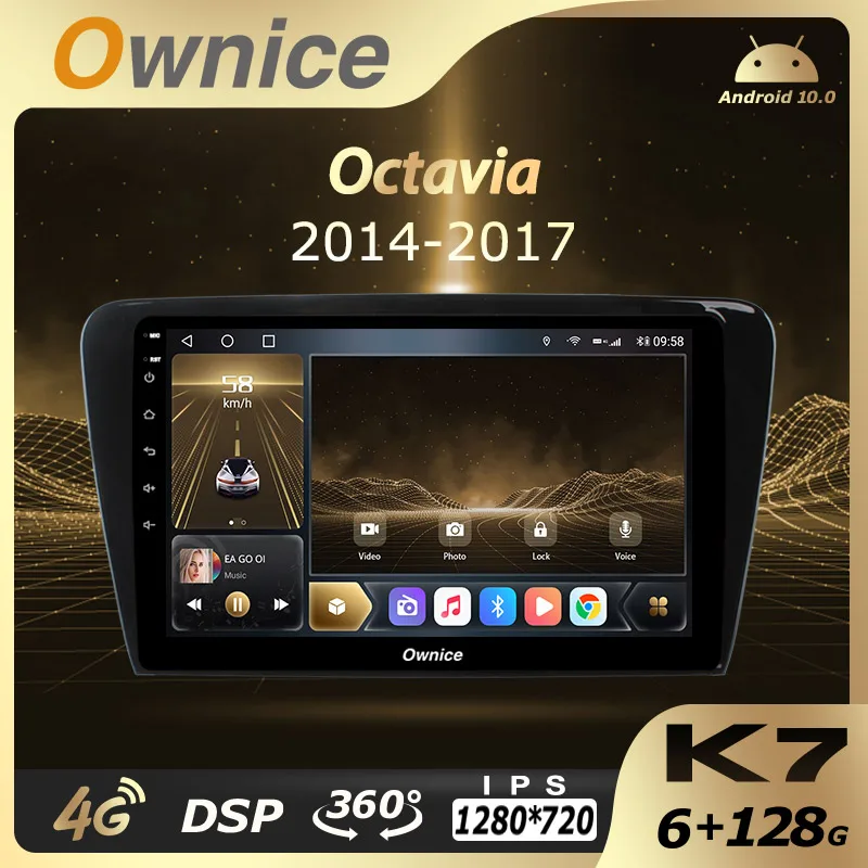 

Ownice K7 Android 10.0 Car Multimedia Radio for Skoda Octavia 2014 - 2017 Video player 6G+128G Quick Charge Coaxial HDMI 4G LTE