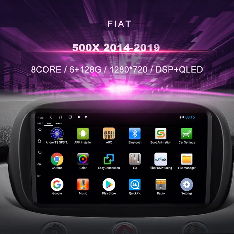 

Car DVD For Fiat 500X (2014-2020) Car Radio Multimedia Video Player Navigation GPS Android 10.0 Double Din