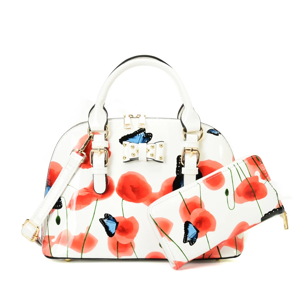 

2021 элегантные стильные женские модные сумочки, женская сумка для женщин с цветочным принтом, продажа с верхней ручкой и кошельком, подарок д...