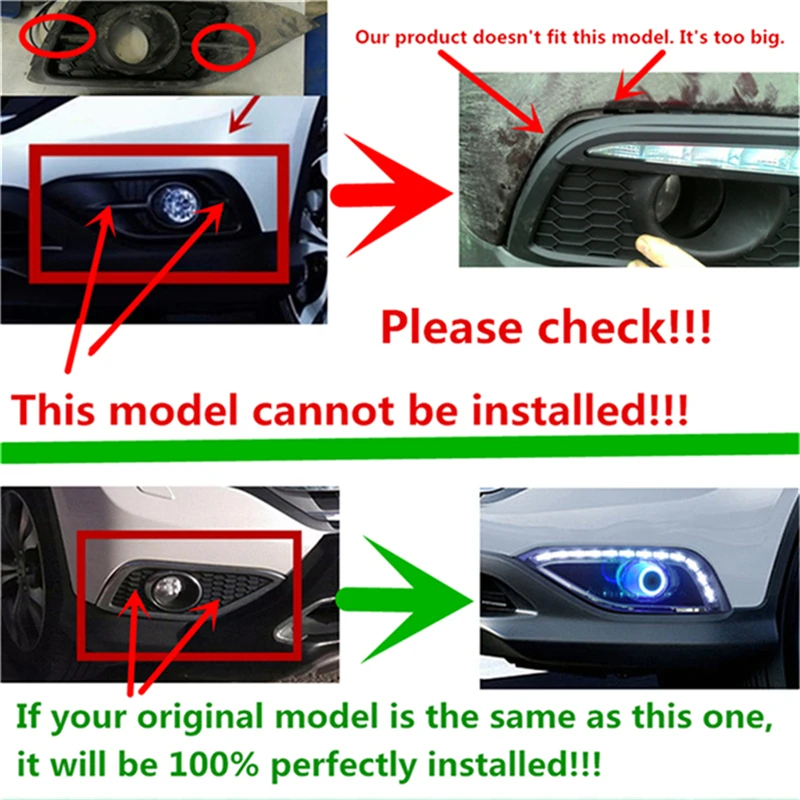 Автомобильная мигающая 1 пара drl для Honda CRV CR V 2012 2013 2014 DRL противотуманная фара