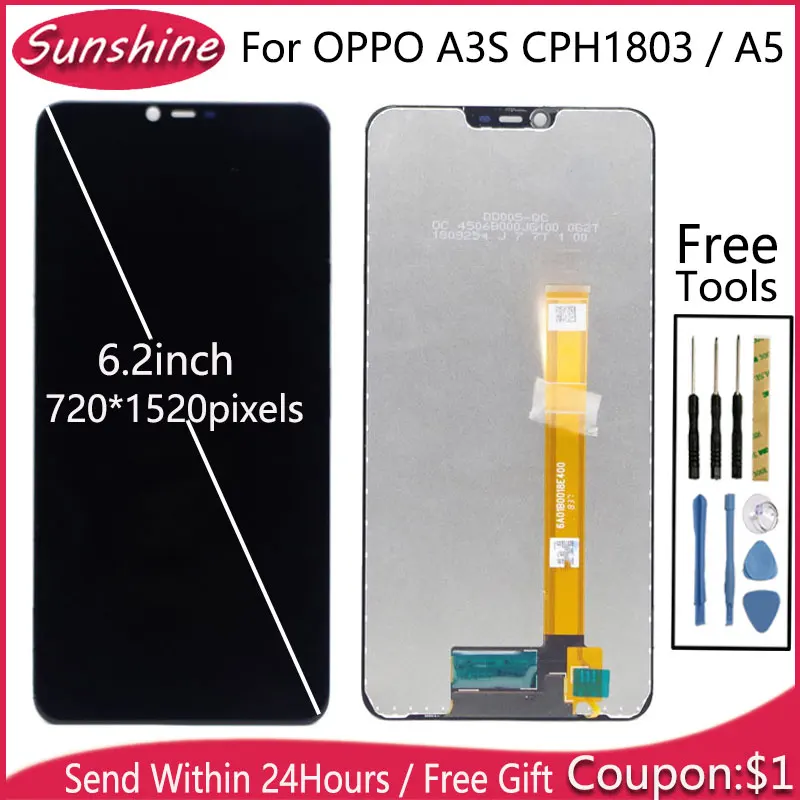 Сенсорный экран для OPPO A3S A5 6 2 дюйма | Мобильные телефоны и аксессуары