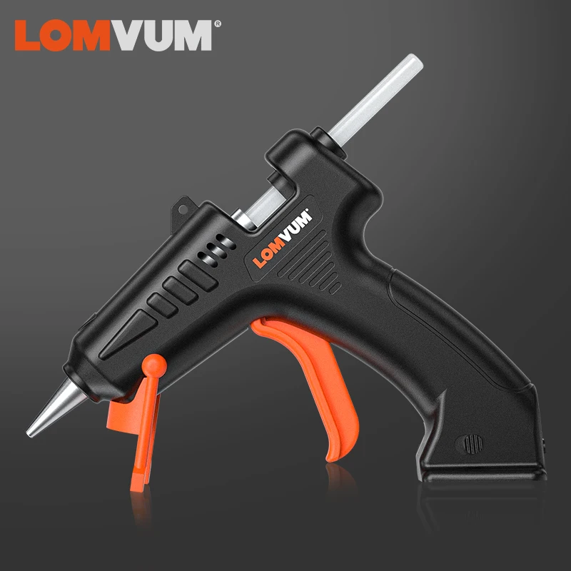 LOMVUM-pistola de pegamento de fusión en caliente, inalámbrica, batería de litio recargable, 4,2 V, herramienta de reparación inalámbrica, herramientas de bricolaje para el hogar, Pistola de Pegamento Caliente