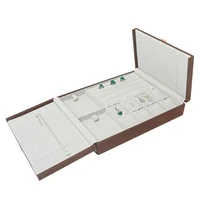 new fashion british style multifunctional jewelry box display casket brown organizer wedding ring for women