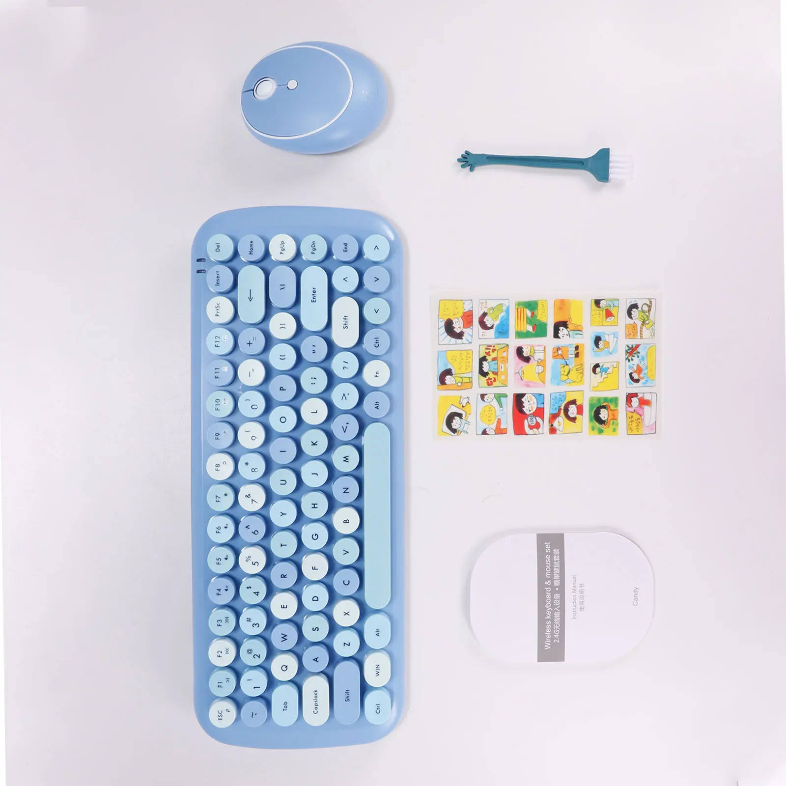 Портативная беспроводная клавиатура в стиле панк цифровая 1600DPI положение ретро 84