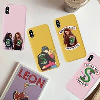 american tv riverdale phone case for iphone 12 mini 11 pro max x xs xr 7 8 6 6s plus solid color cases