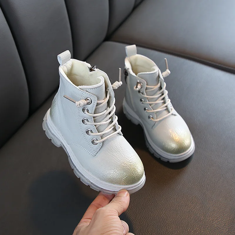 COZULMA/ботильоны для девочек сезон осень-весна детская модная высокая обувь