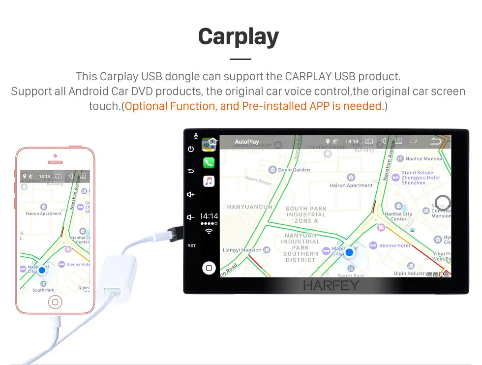 Harfey для hyundai Santafe IX45 gps навигация Android 9,1 радио цифровой ТВ головное устройство 9," 4G LTE автомобильный автопроигрыватель