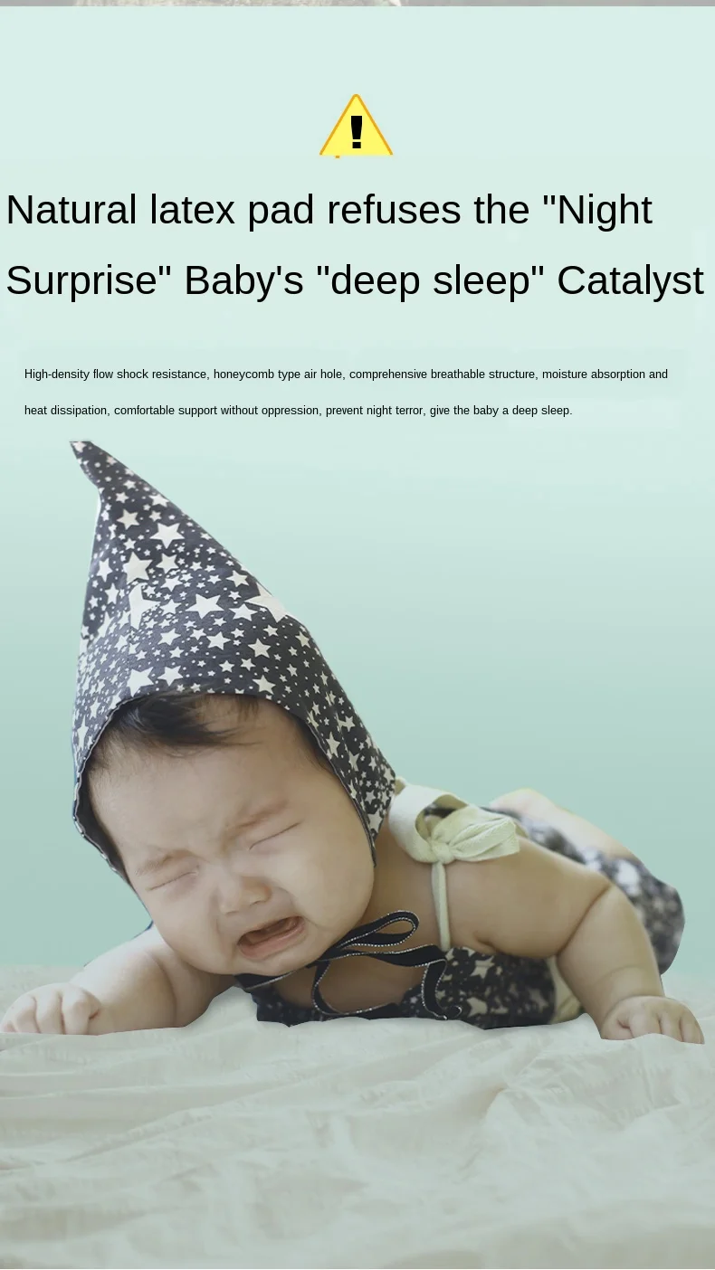 

Children's Latex Mattress Newborn Anti-Mite Breathable Crib Mattress Baby Kindergarten Cushion Customization