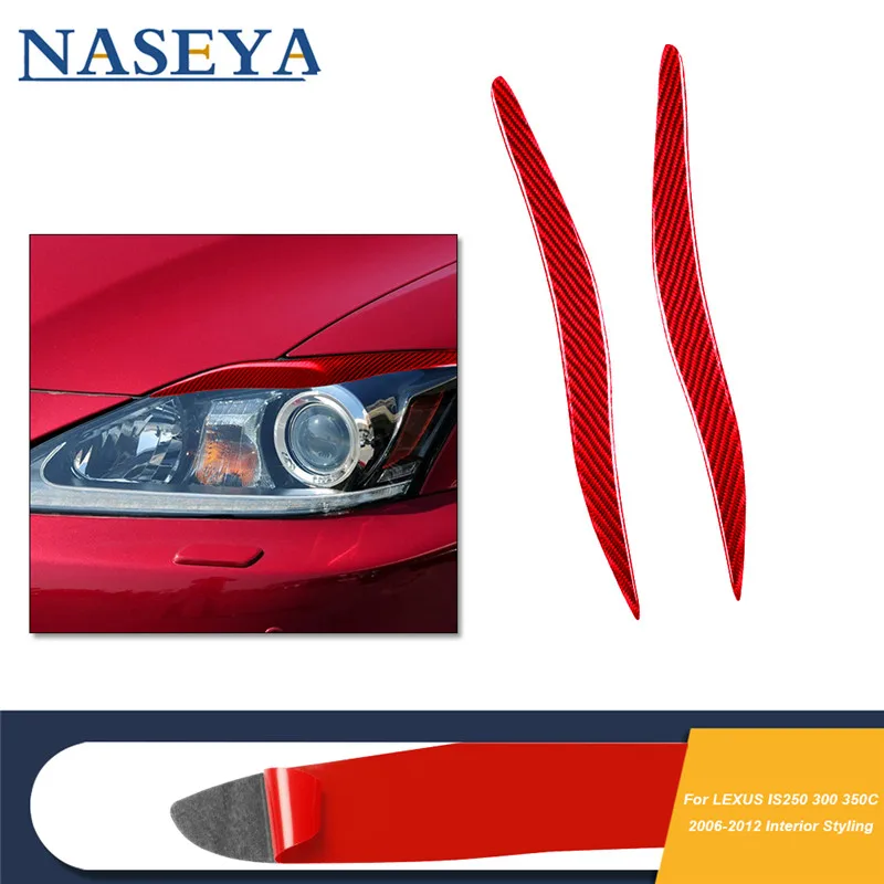 

Carbon Fiber Interior Cover Trim Red for Lexus IS250 300 350C 2006-2012 Light Eyebrow Car Accessories