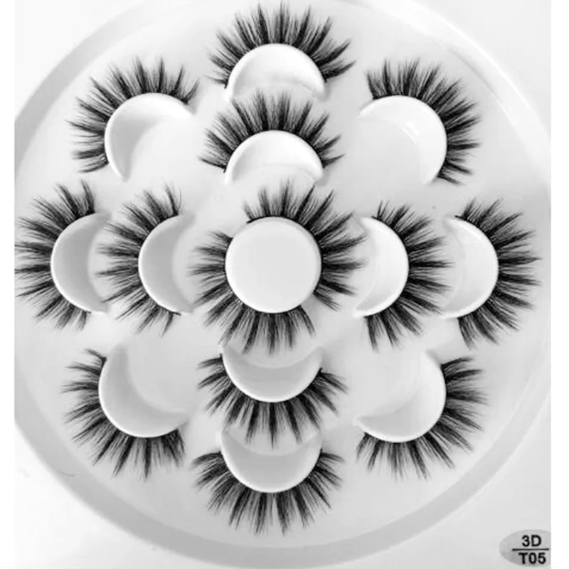 3D накладные ресницы натуральные длинные густые искусственные макияж лотос диск