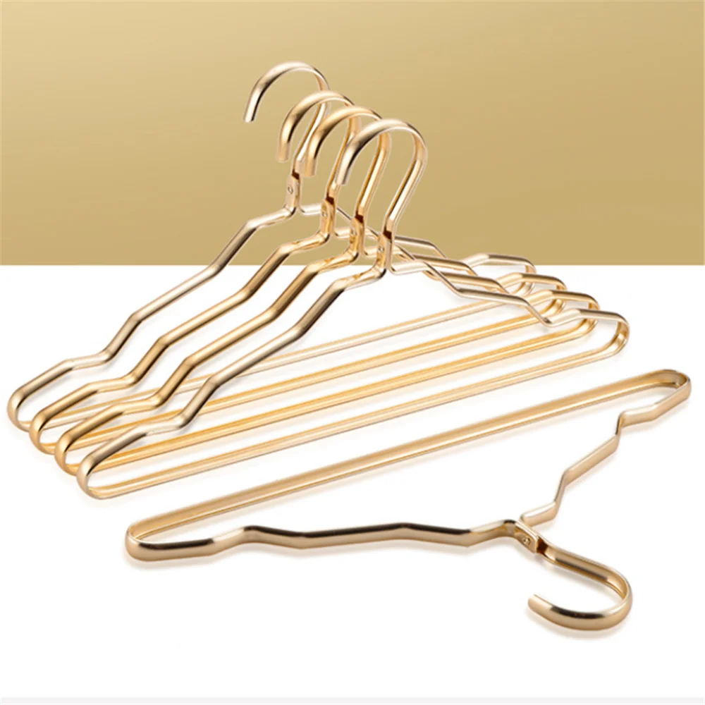 

10PCS Adult Clothing Hangers Aluminum Alloy Anti-Slip Hanger Clothes Store Metal Hangers Dress Drying Rack Shirt Coat Hanger