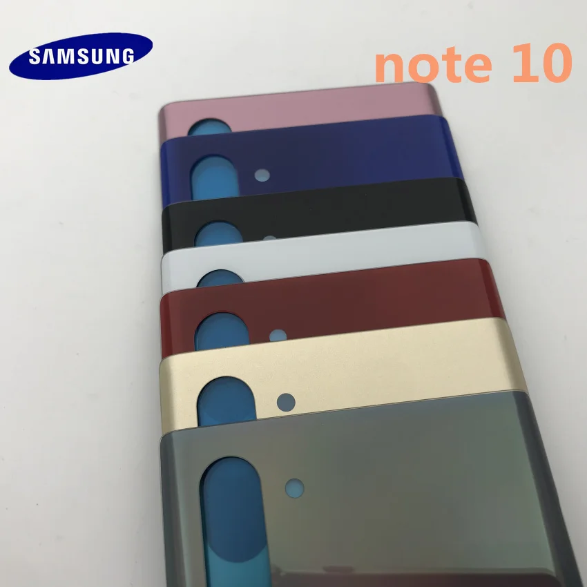 SAMSUNG Galaxy Note 10 N970 Note10 plus N975 Задняя стеклянная крышка батарейного отсека задняя дверь Корпус чехол Задняя стеклянная крышка+ инструмент