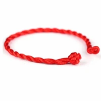 10 pcs hand braided chinese red style lucky string rope cord bracelet simple suitable for lovers