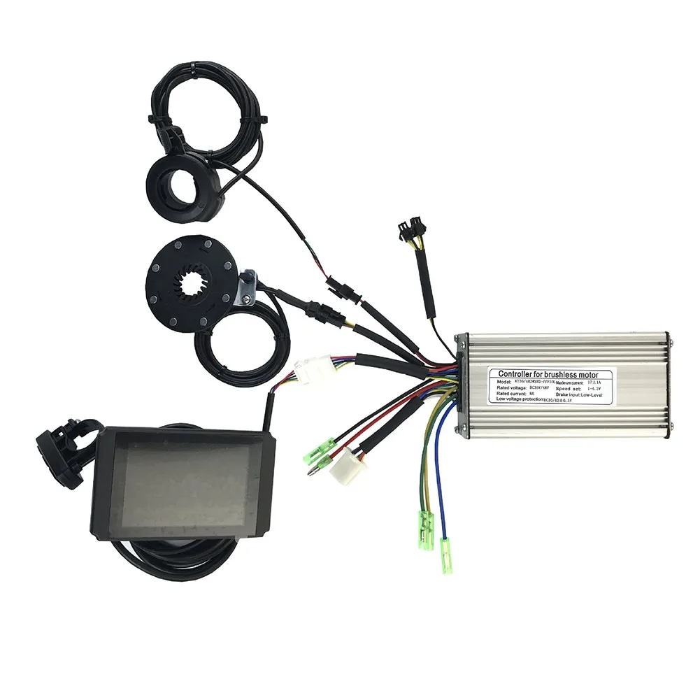 

E-Bike KT 36V/48V 350W 17A SM Controller+LCD8H/LCD7U Display+8 Magnetic Point Power Sensor+130X Finger Set Thumb Throttle