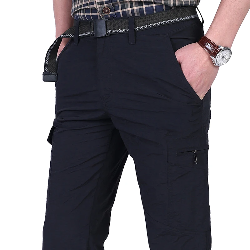 

Men Work Multi-Pockets Cargo Pants Climbing Hiking Quick Dry for Outdoor Summer NIN668