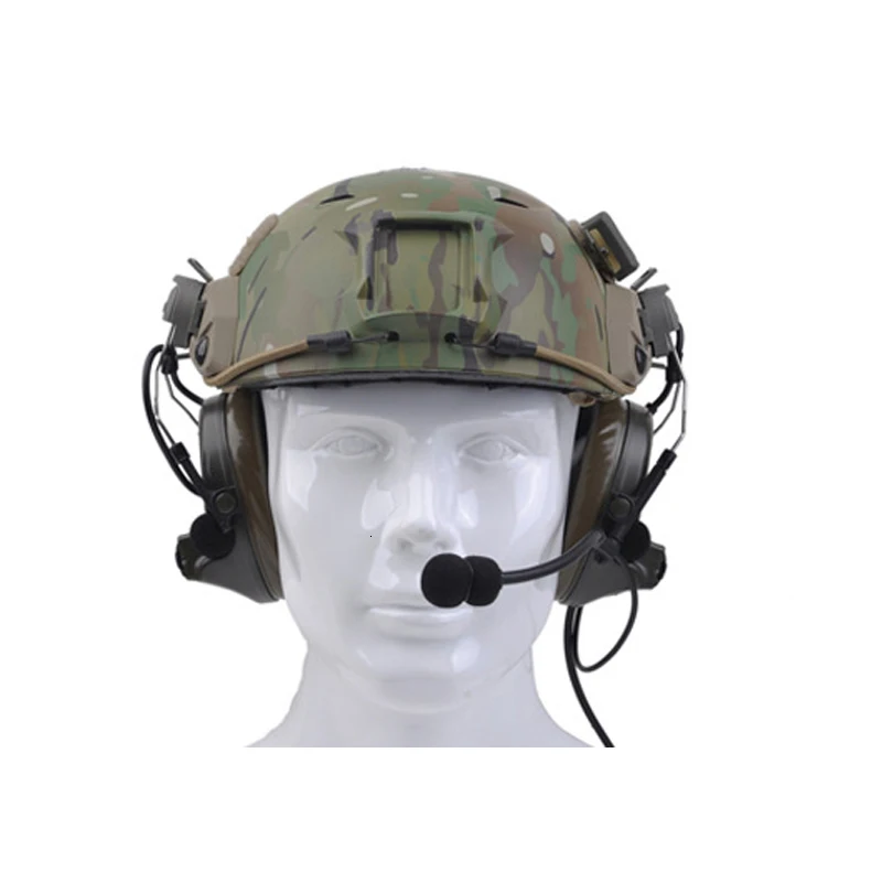 Новинка, тактическая гарнитура Comtac2, повышающий кронштейн, один стиль, быстрый шлем, дуговая направляющая, подвеска