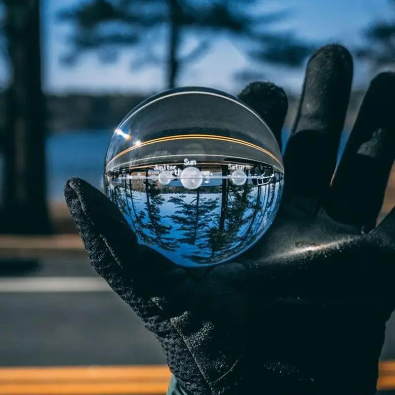 Стеклянный шар кварцевый с лазерной гравировкой 6 см миниатюрный домашний декор