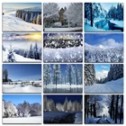 Алмазная живопись, Набор для вышивки крестиком, Снежная сцена, Алмазная мозаика, пейзаж, мозаика, Зимний снег, украшение Стразы для дома