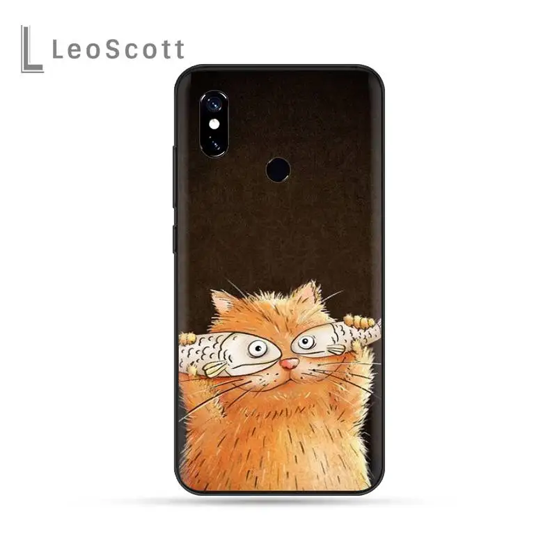 

Cute kitten Phone Case For Xiaomi Redmi 4x 5 plus 6A 7 7A 8 mi8 8lite 9 note 4 5 7 8 pro
