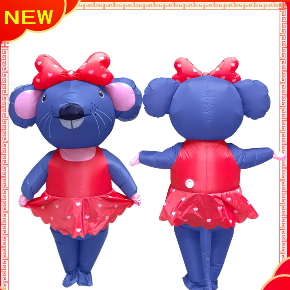 2021 надувной костюм счастливая мышь для взрослых Аниме Карнавал косплей