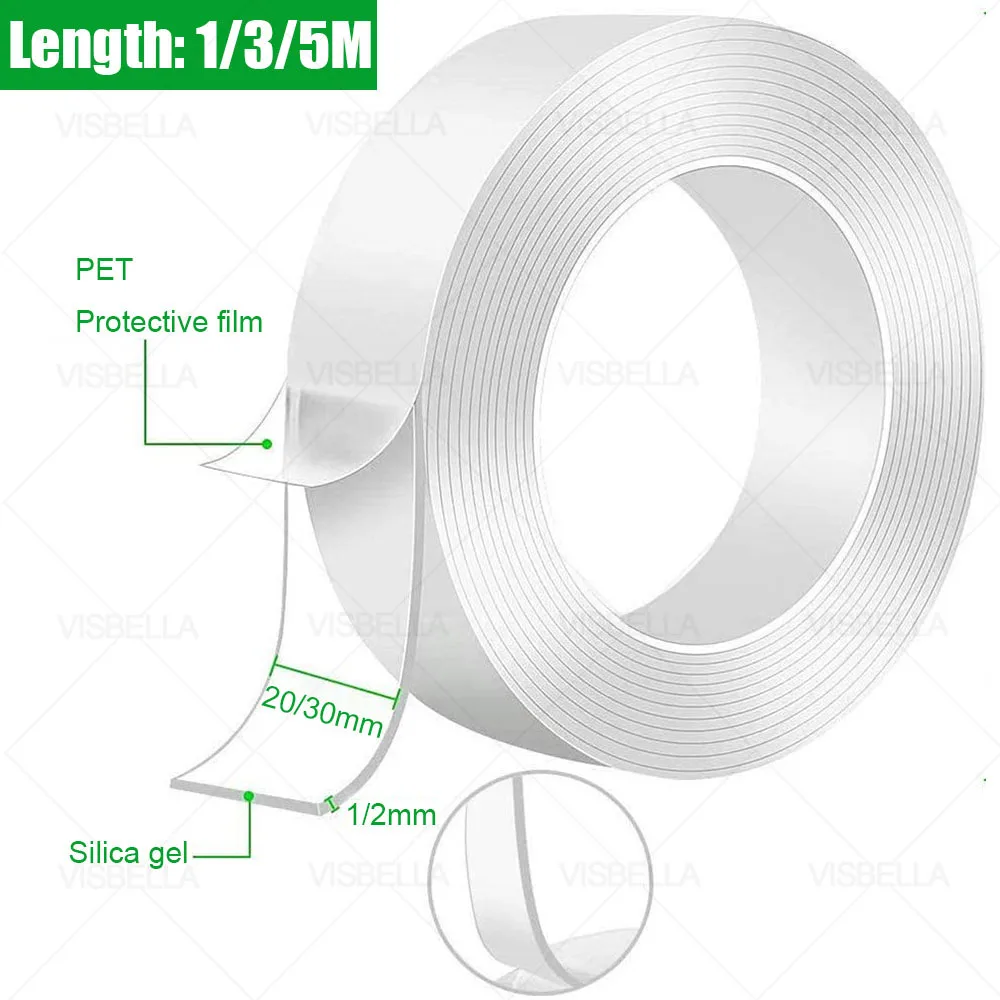 VISBELLA многоразовая двусторонняя клейкая лента водонепроницаемый силикон без