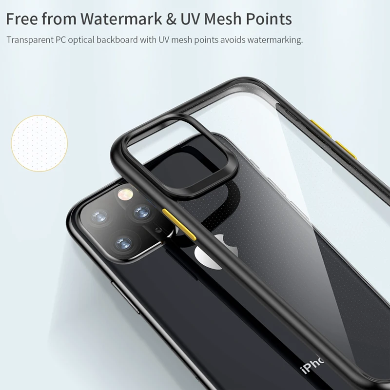 ROCK для iphone 11 iphone 11 pro max чехол с кристаллами, прозрачная, для телефона защита soфт+ Твердый Чехол-гибрид для iphone 11 pro крышка