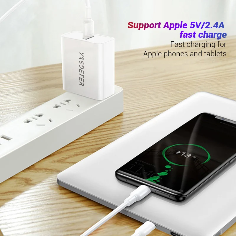 YASDETER 18 Вт быстрое зарядное устройство 3 0 usb Портативное для Samsung S10 S8 plus huawei mate 20 pro