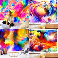 psychedelic tapestry deco wall boheme abstract ground digit artcolorful scandinavian home decor yoga mat wholesale free shippin