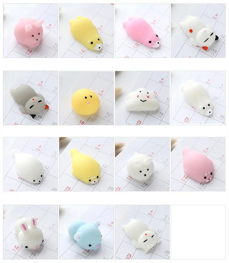 

[ Funny] Adorable pet series decompression ball vent pressure step-down squeezed music toys 15 kinds of Stress Relief animals