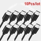 10 шт.лот USB кабель для телефона Samsung A12 A32 A42 A52 A72 5G Note 10 9 8 Pro A30 A50 A70 Type-C USB кабель Huawei Xiaomi USB шнур