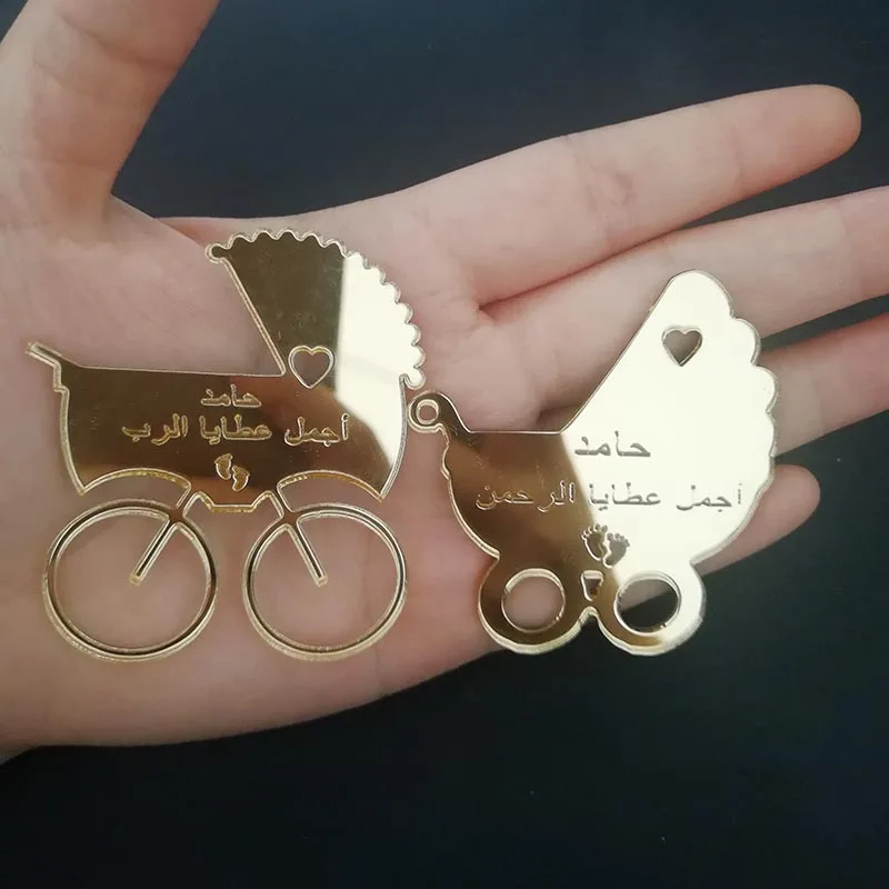 20 шт. персонализированное зеркало с именем детская коляска индивидуальный Babyshower