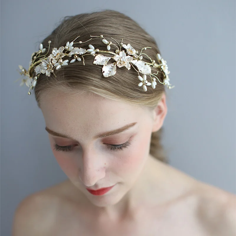 Светильник золотой головной убор жемчужная корона в стиле барокко свадебная