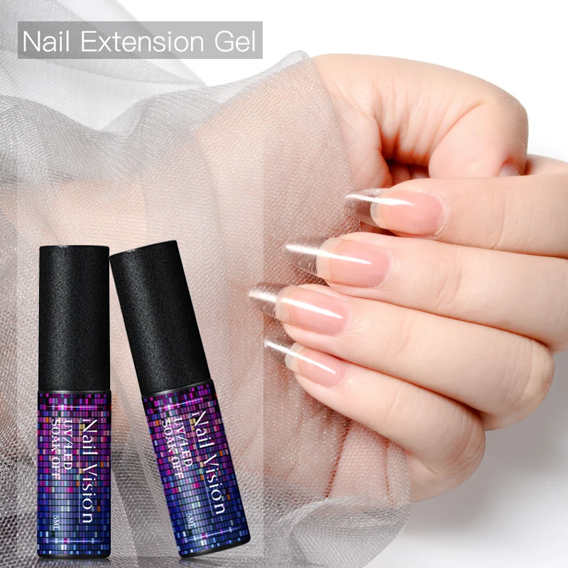 Nail Vision Quick Extension Gel Set White Clear Acrylic Poly UV Soak Off Crystal Jelly Finger Building Tips Manicure | Красота и