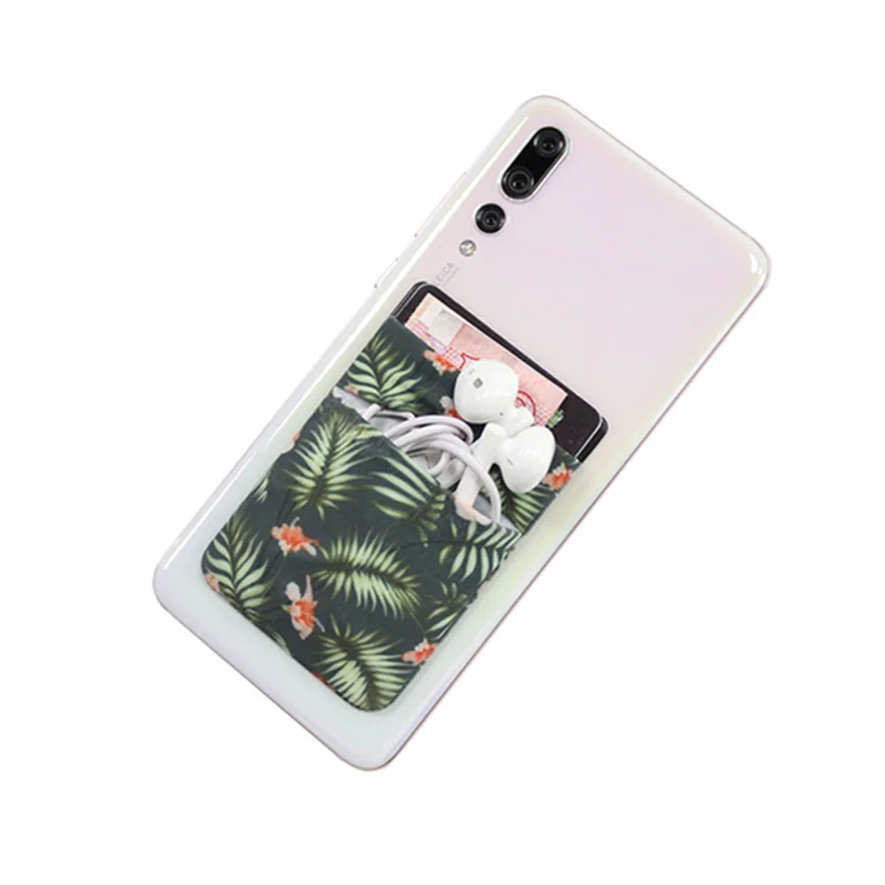 leaf PURDORED, 1 шт., мраморный узор, задняя крышка, держатель для карт, съемный, на липучке, для мобильного телефона, задняя крышка для кредитных карт, мини-чехол, чехол для телефона - Цвет: leaf