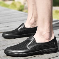 mens casual shoes summer breathable mesh loafers male soft hollow flats sneakers man comfortable flatform driving shoes for men
