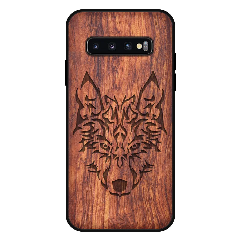 Деревянный ящик для samsung Galaxy S10 S9 Plus Note 10 Plus Note 8 9 деревянный ТПУ чехол для мобильного телефона s Coque резьба на заказ задняя крышка