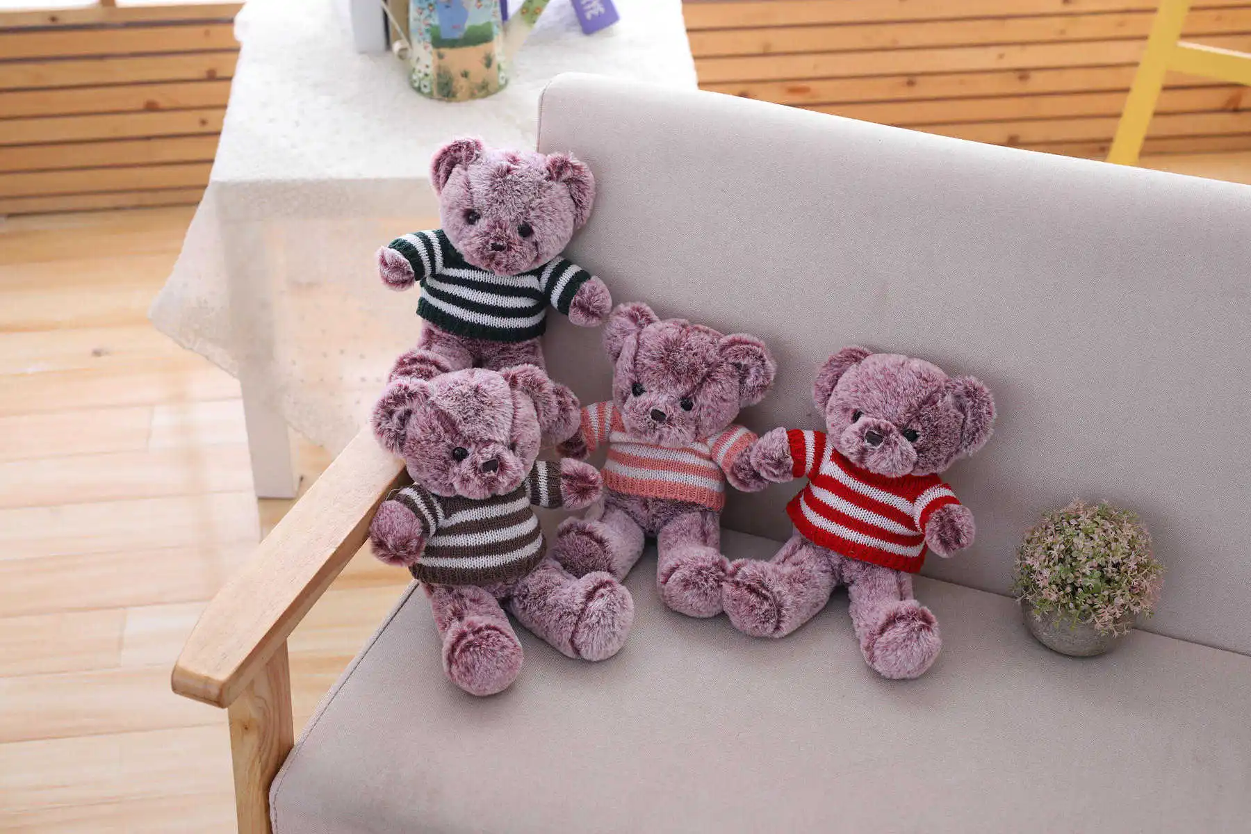 1 шт. плюшевые игрушки мишки кофта с медведем 30 см мягкие Животные милые