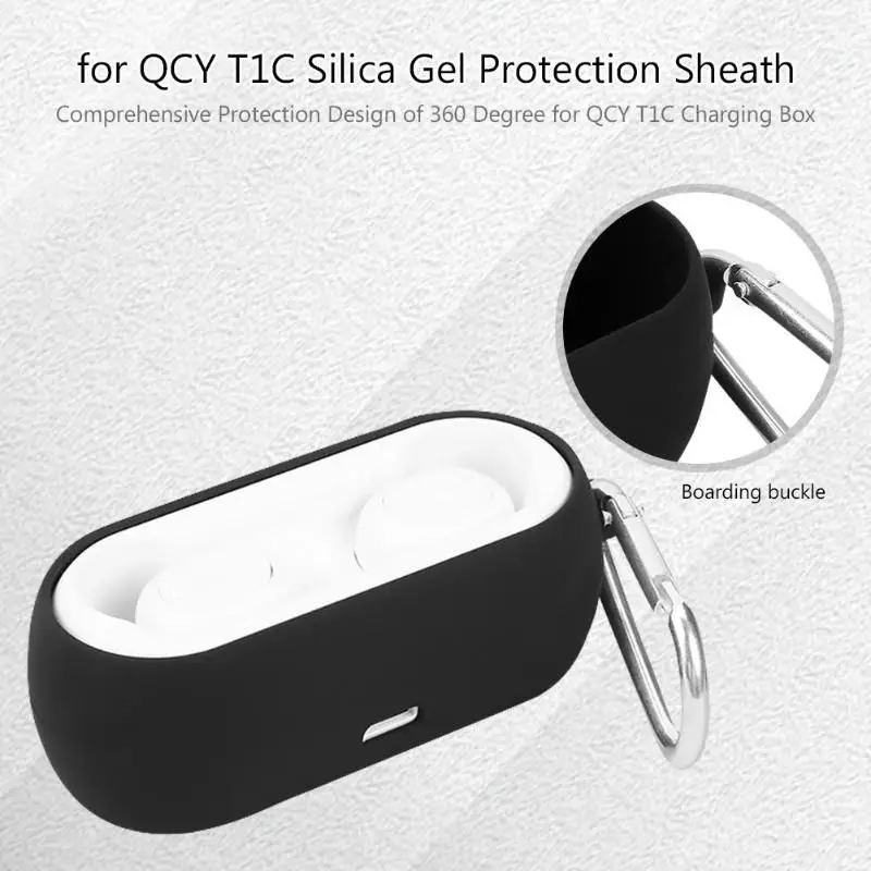 Силиконовый защитный чехол для QCY T1C с беспроводным Bluetooth пылезащитный мягкий