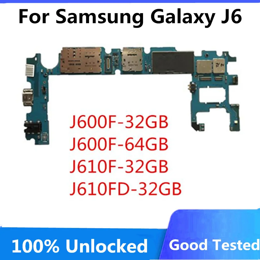 Для Samsung Galaxy J6 J600F J610F J610DS материнская плата разблокированная J600F/фотосессия