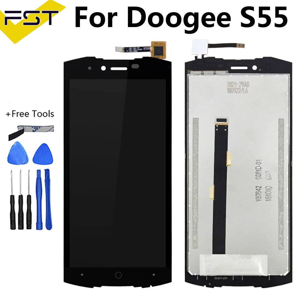 100% протестированный ЖК-экран для Doogee S55 ЖК-дисплей с сенсорным экраном полная