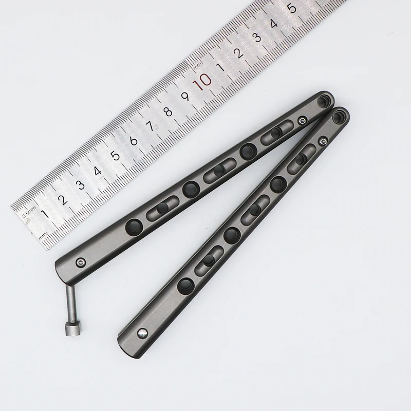 Складной карманный нож-бабочка серебристый и зеленый T4 | Инструменты