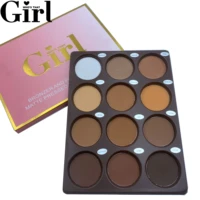 whos that girl make up face pressed powder with illuminator highlighter bronzer palette makeup compact pallete