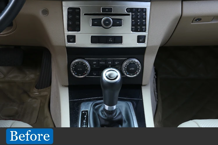 АБС ХРОМ для Mercedes benz GLK класс X204 2008-2012 Автомобильная центральная консоль кондиционер вентиляционная рама отделка Аксессуары