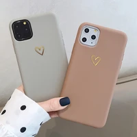luxury gilding process love heart couple phone case for iphone 13 11 12 pro max xr xs max 8 7plus se soft protection cover funda