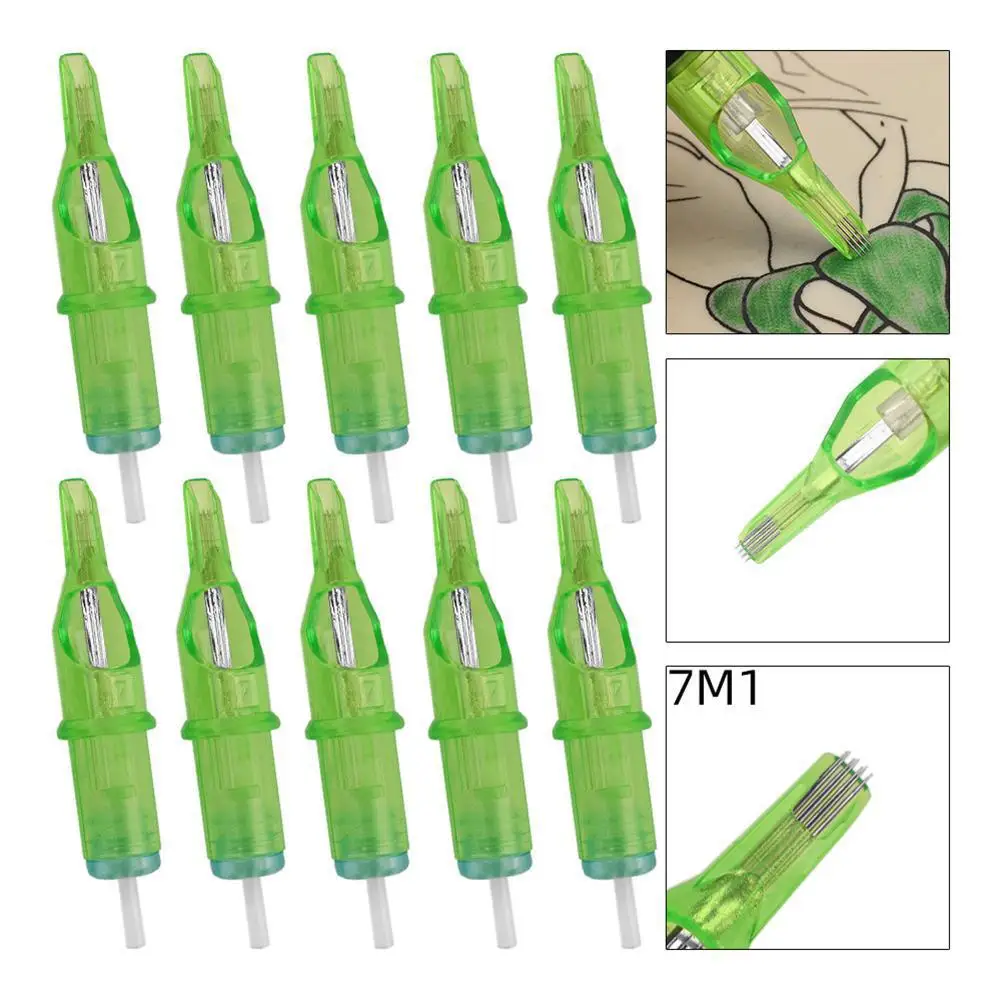 10 шт./упак. татуировки иглы одноразовые полу Перманентный макияж бровей 7M1