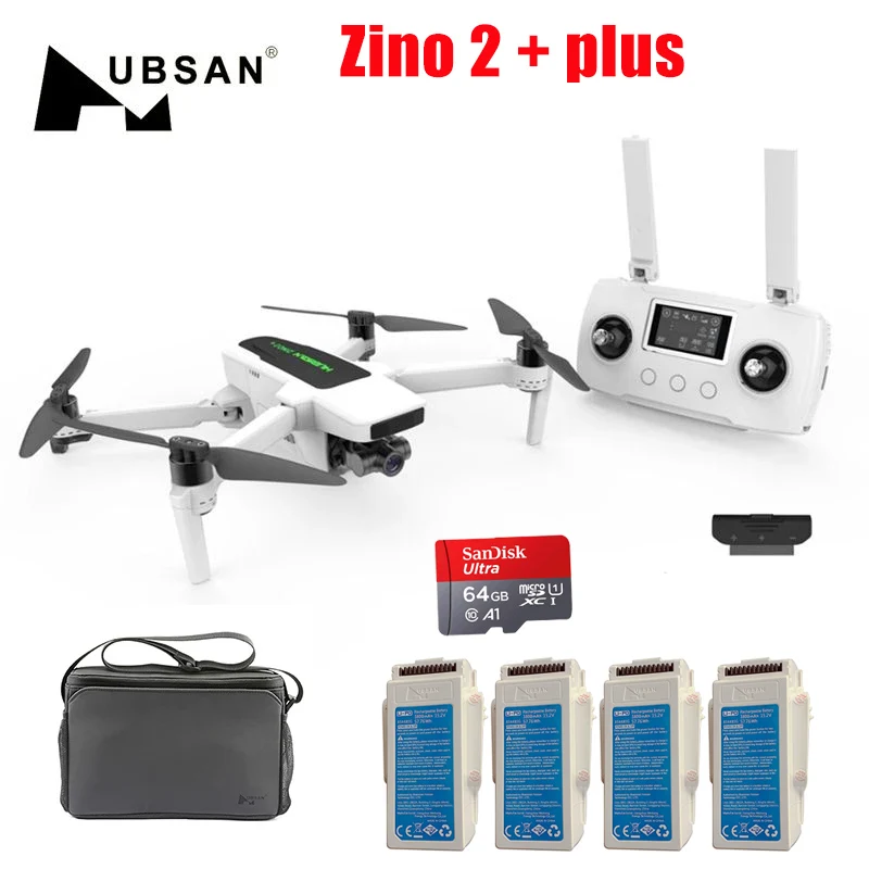 

Hubsan Zino 2+ plus GPS Latest Syncleas 9KM FPV with 4K 60fps Camera 3-axis Gimbal 35mins Flight zino 2+ RC Drone Quadcopter