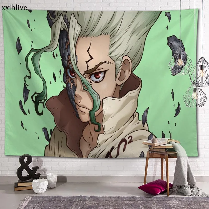 Настенный гобелен с японским аниме Dr. Stone декоративный фон декор для гостиной